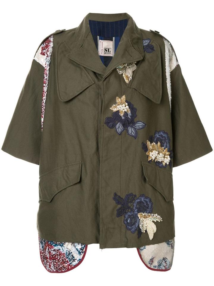Antonio Marras Embroidered Military Jacket - Green