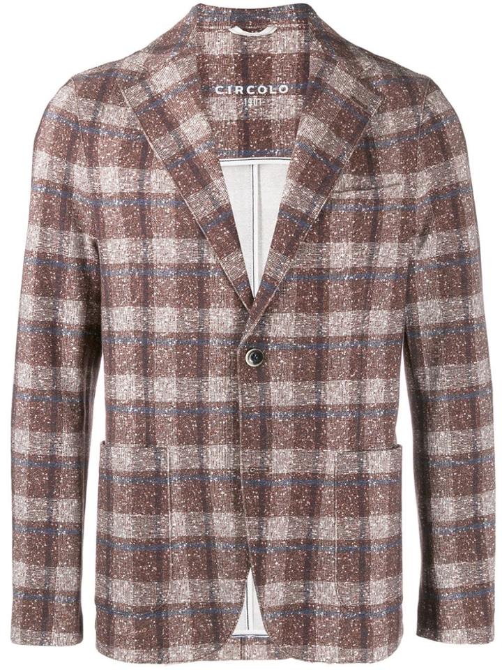 Circolo 1901 Checked Blazer - Brown
