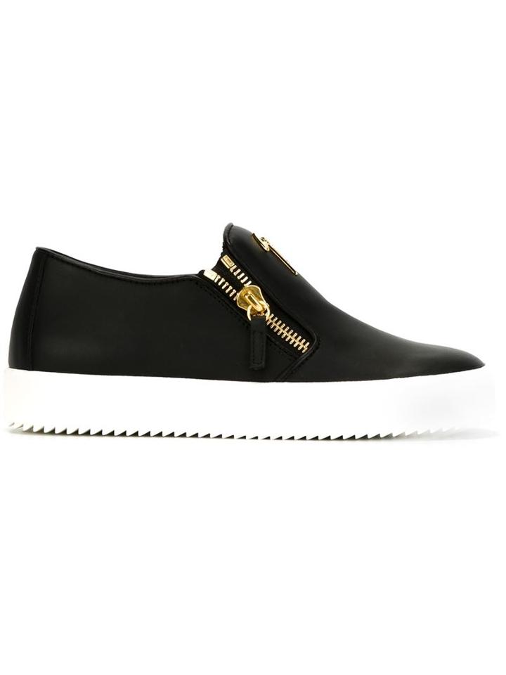 Giuseppe Zanotti Design Eve Slip On Sneakers, Women's, Size: 39, Black, Leather/rubber