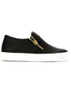 Giuseppe Zanotti Design Eve Slip On Sneakers, Women's, Size: 39, Black, Leather/rubber