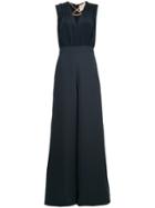 Roksanda Two Tone Wide Leg Jumpsuit - Blue