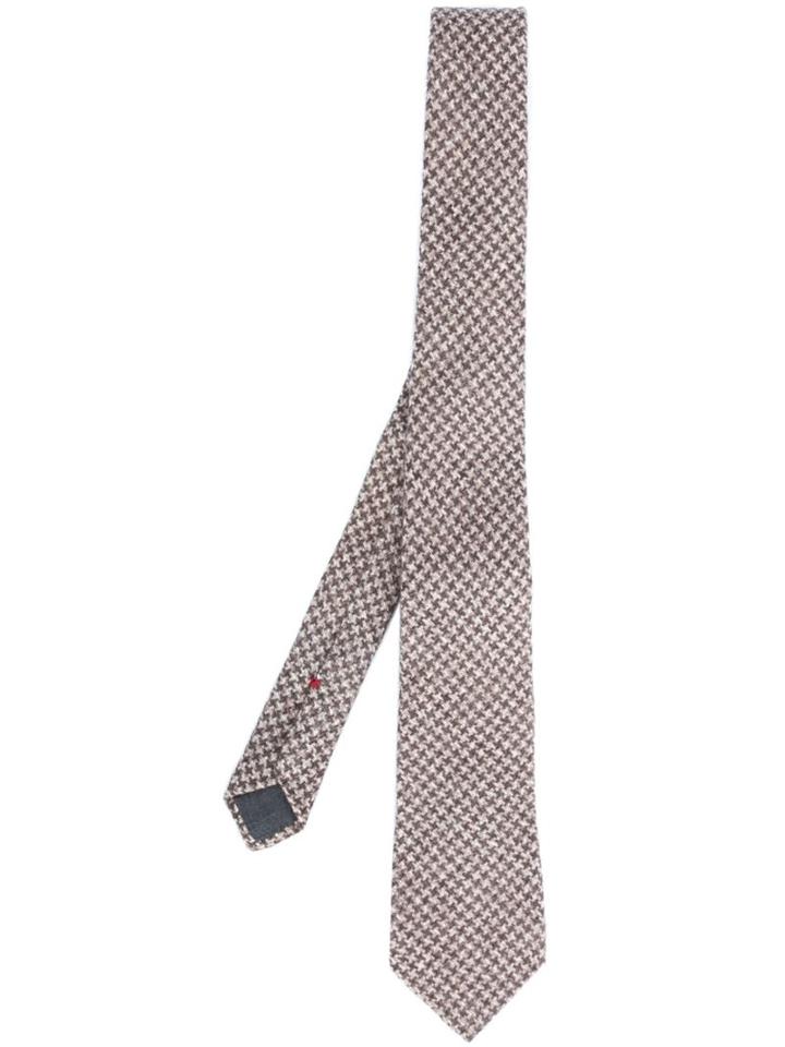Brunello Cucinelli Houndstooth Pattern Tie