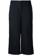 Thom Krom - Cropped Trousers - Women - Cotton/linen/flax - M, Women's, Black, Cotton/linen/flax