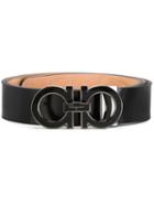 Salvatore Ferragamo Gancio Buckle Belt, Men's, Size: 95, Black, Calf Leather/metal (other)