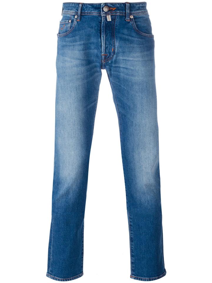 Jacob Cohen Classic Skinny Jeans, Men's, Size: 33, Blue, Cotton/spandex/elastane