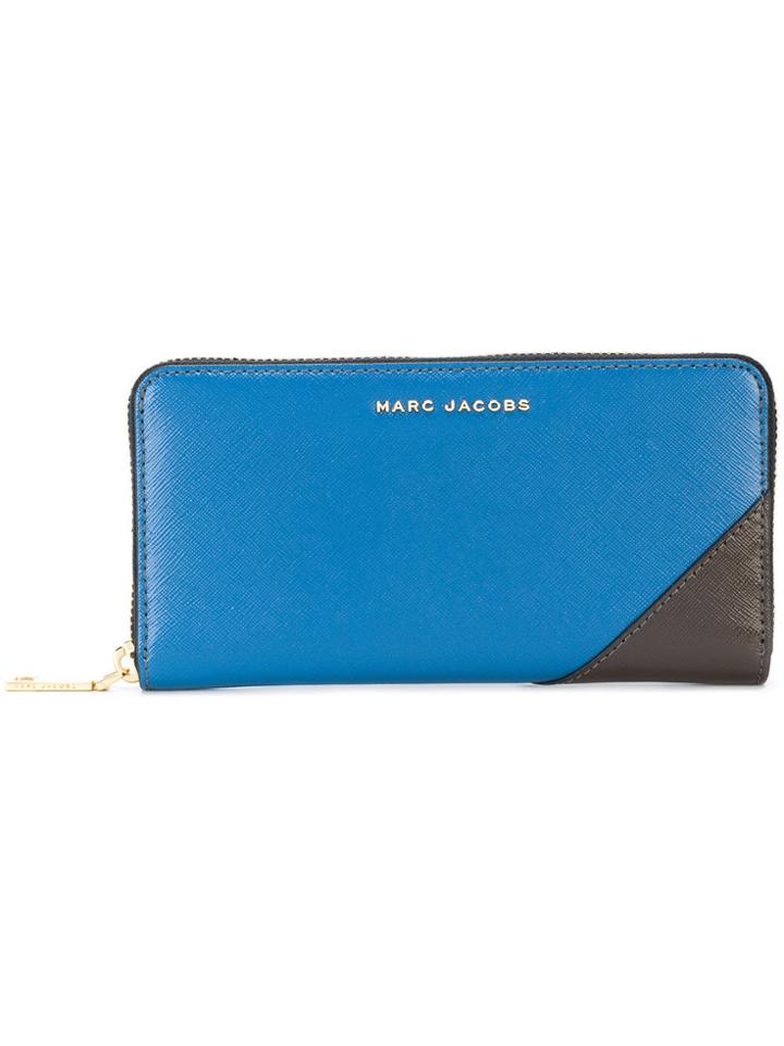 Marc Jacobs Two-tone Standard Continental Wallet - Blue