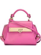 Salvatore Ferragamo Mini Sofia Crossbody Bag, Women's, Pink/purple, Calf Leather