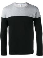 Comme Des Garçons Shirt Colour Block Sweatshirt, Men's, Size: Small, Black, Cotton