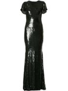 Rachel Gilbert Orla Sequined Gown - Black