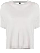 Unravel Project Ruffled V-back T-shirt - White