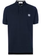 Stone Island - Logo Patch Polo Shirt - Men - Cotton - L, Blue, Cotton