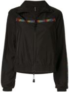 Adam Selman Sport Rainbow Stripe Track Jacket - Black