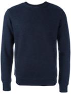 A.p.c. Crew Neck Sweater, Men's, Size: Medium, Blue, Cotton/wool