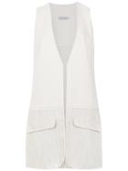 Mara Mac Long Waistcoat - White
