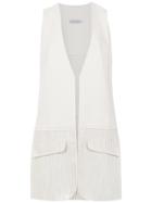 Mara Mac Long Waistcoat - White