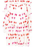 Alexander Mcqueen Off-shoulder Printed Dress - White