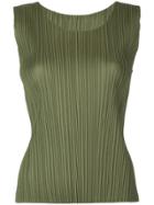 Pleats Please Issey Miyake Pleated Tank Top - Green
