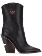 Fendi Fendi - Woman - Leather Camperos Boots - Black