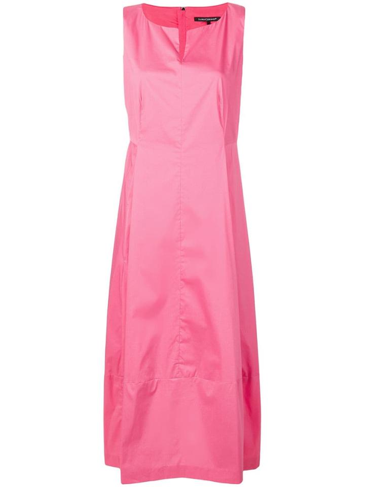 Luisa Cerano Long Flared Dress - Pink