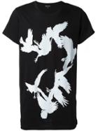 Ann Demeulemeester Blanche Bird Print T-shirt, Men's, Size: Small, Black, Cotton