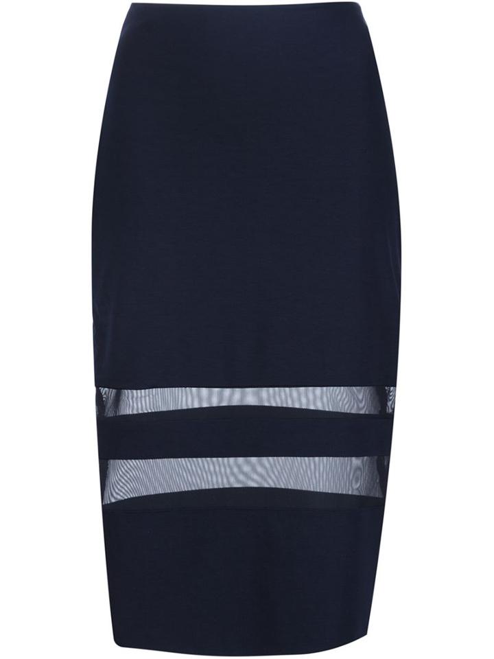 T By Alexander Wang Sheer Stripe Skirt