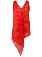 Poiret Asymmetric Pleated Top - Red