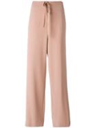 Theory Drawstring Straight Trousers, Women's, Size: Small, Pink/purple, Triacetate/polyester/polyurethane