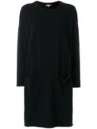 N.peal Pocket Front Sweater Dress - Black