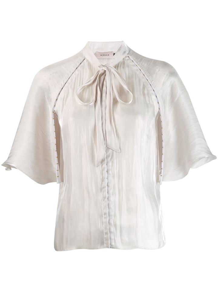 Murmur Bow Tie Shirt - White