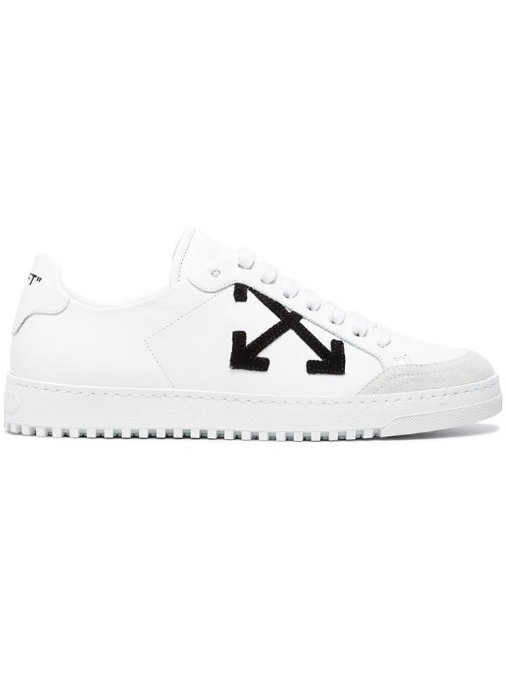 Off-white White Logo Leather Sneakers