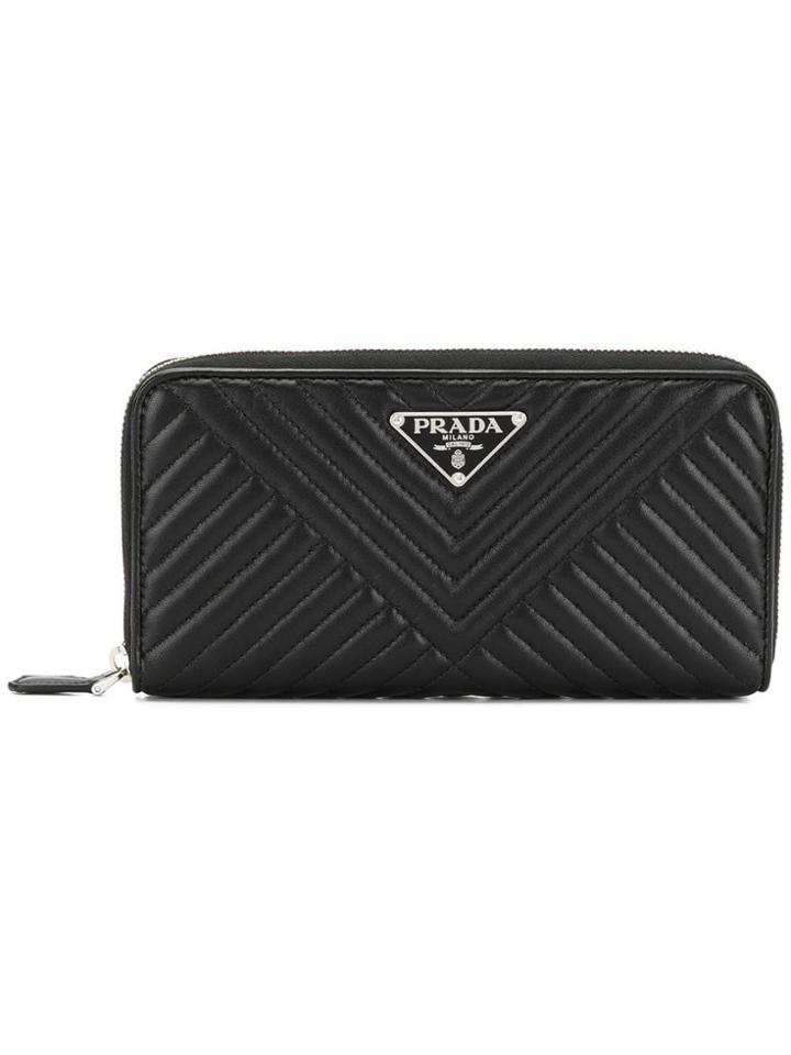 Prada Saffiano Quilted Wallet - Black