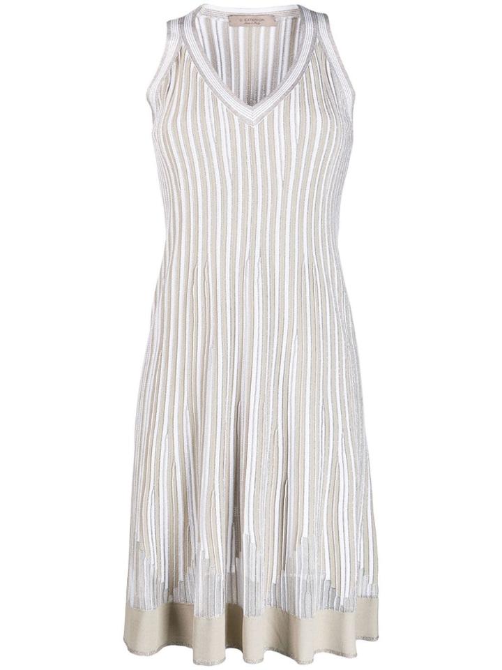D.exterior Lightweight Pleated Dress - Neutrals