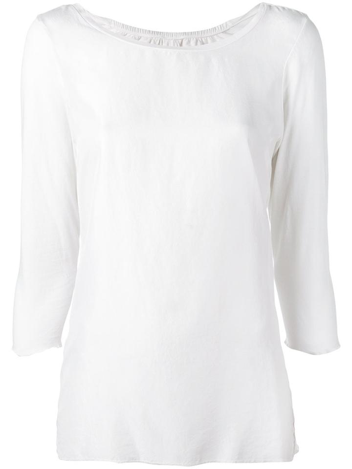 Kristensen Du Nord - Long Sleeve Blouse - Women - Silk/cotton - 4, Nude/neutrals, Silk/cotton