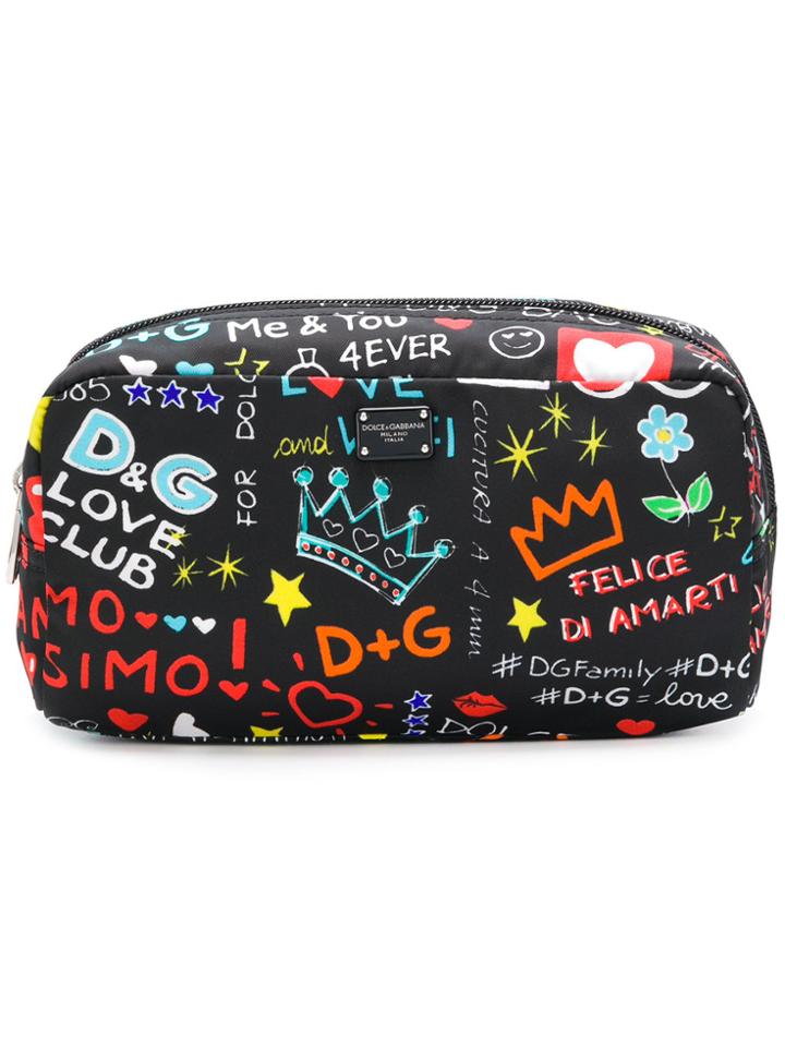 Dolce & Gabbana Mural Print Make-up Bag - Blue