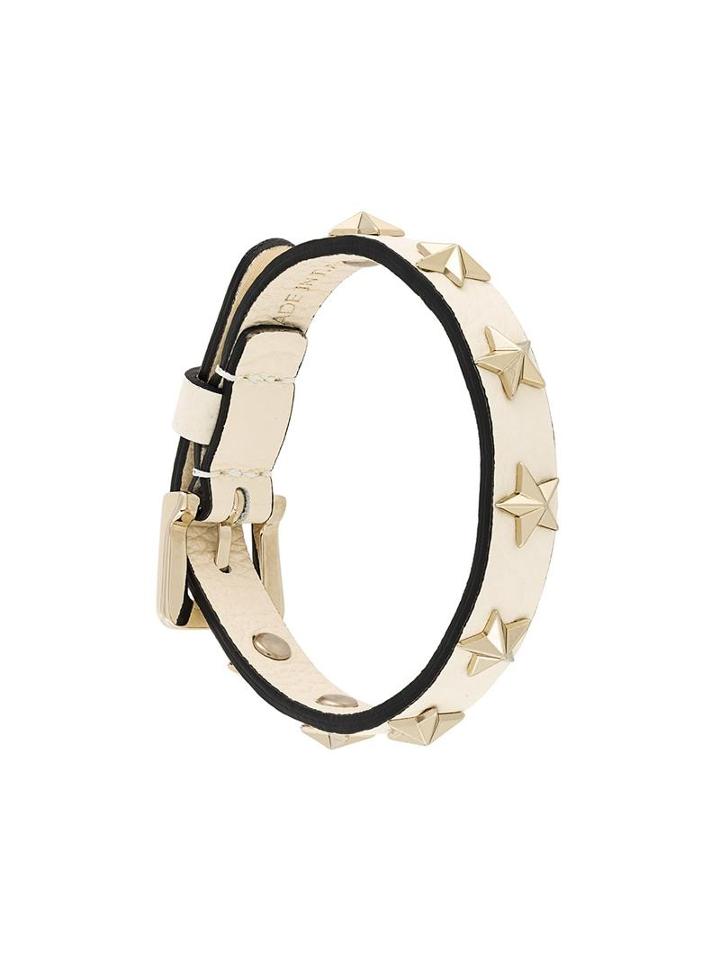 Red Valentino Stars Studded Bracelet, Women's, White