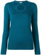Michael Michael Kors Cross Neck Knitted Sweatshirt - Blue