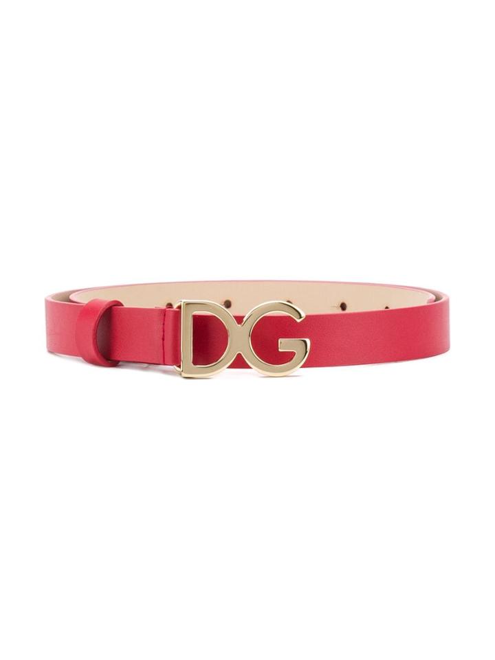 Dolce & Gabbana Kids Teen Buckle Belt - Red