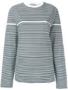 Stone Island Striped Long-sleeve T-shirt, Men's, Size: Large, White, Cotton