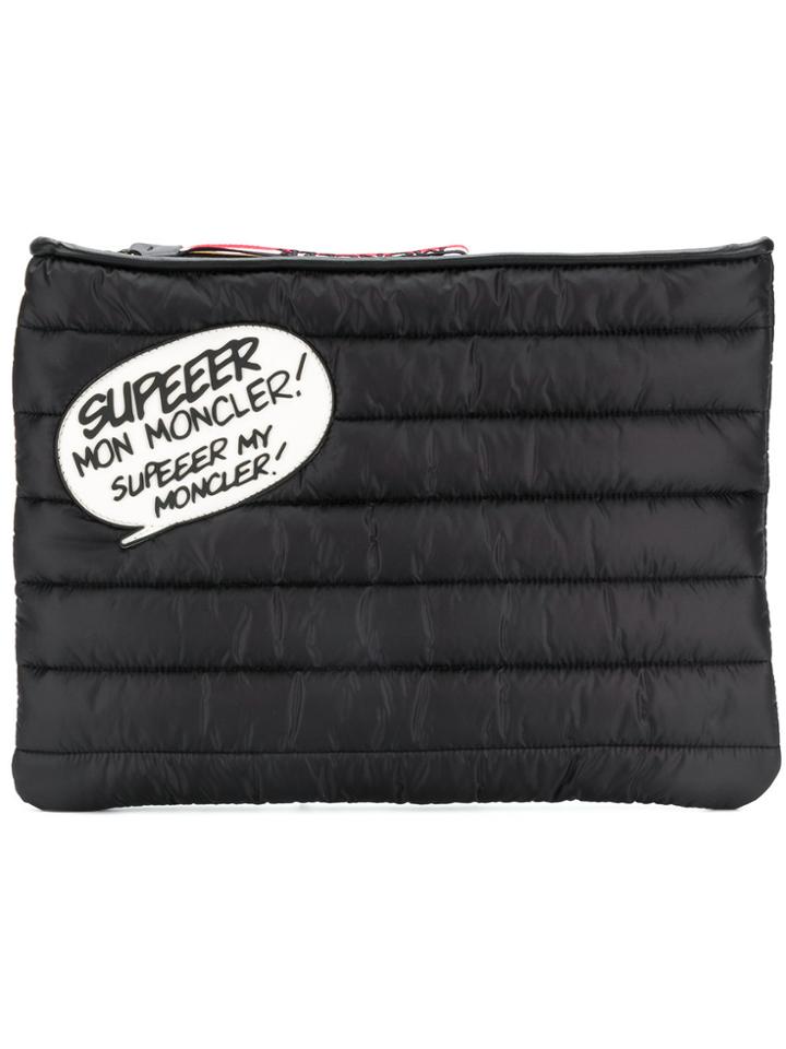 Moncler Speech Bubble Quilted Clutch - Black