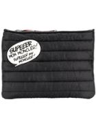 Moncler Speech Bubble Quilted Clutch - Black