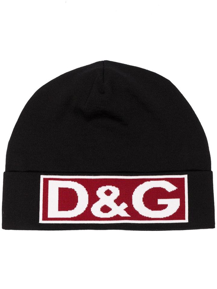 Dolce & Gabbana Dg Lrg Logo Hat Blk Red - Black