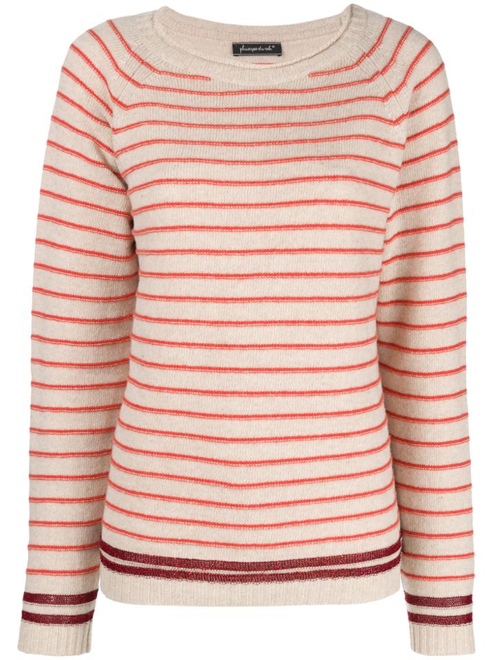 Phisique Du Role Striped Bateau Sweater - Nude & Neutrals