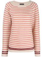 Phisique Du Role Striped Bateau Sweater - Nude & Neutrals