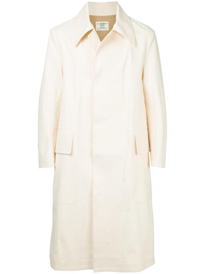 Kent & Curwen Single Breasted Coat - Neutrals
