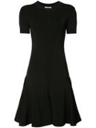 T By Alexander Wang Short Sleeve Skater Dress, Women's, Size: Xs, Black, Nylon/spandex/elastane/viscose