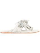 Figue Fringed Sandals - White