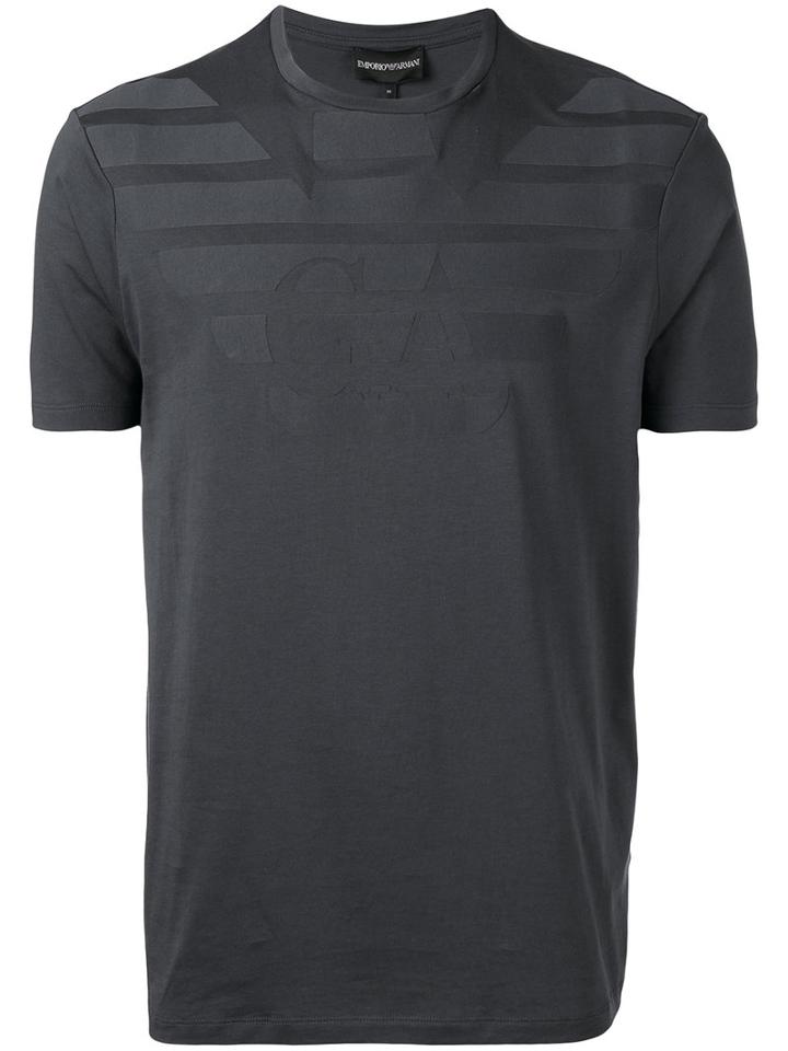Emporio Armani - Tonal Logo T-shirt - Men - Cotton - Xxl, Blue, Cotton