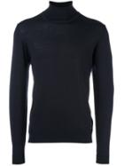 Armani Collezioni Turtleneck Jumper, Men's, Size: 50, Blue, Wool