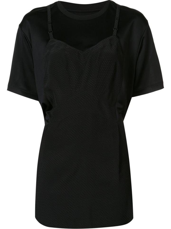 Maison Margiela Draped Slip Detail Jersey - Black