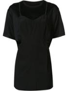 Maison Margiela Draped Slip Detail Jersey - Black